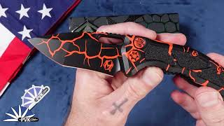 Heretic Knives Medusa AUTO CPM-Magnacut Recurve Magma Orange