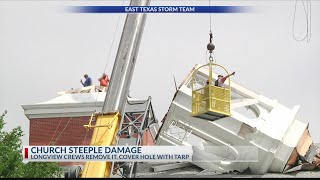 Longview church steeple damaged