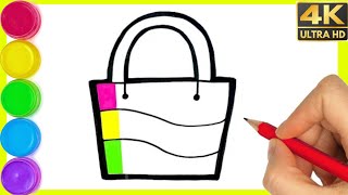 How to draw Shopping Bag Drawing easy || Bag Drawing easy step by step drawing for beginners.By Arya
