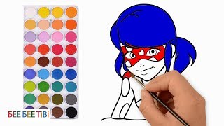 Як Намалювати Леді Баґ | Відео розмальовки для дітей