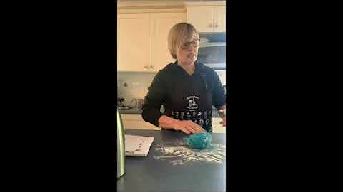 Making playdough with Julie