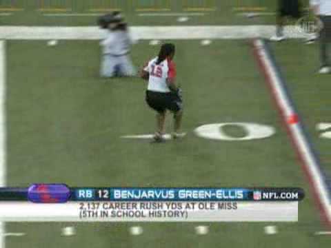 Highlights from Mississippi running back BenJarvus Green-Ellis from the 2008 combine.