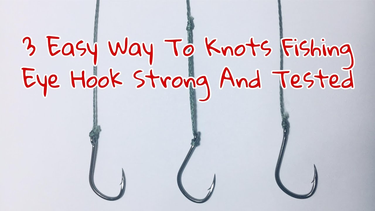 3 Easy Way How To Knots Fishings Eye Hook Strong and Tested 