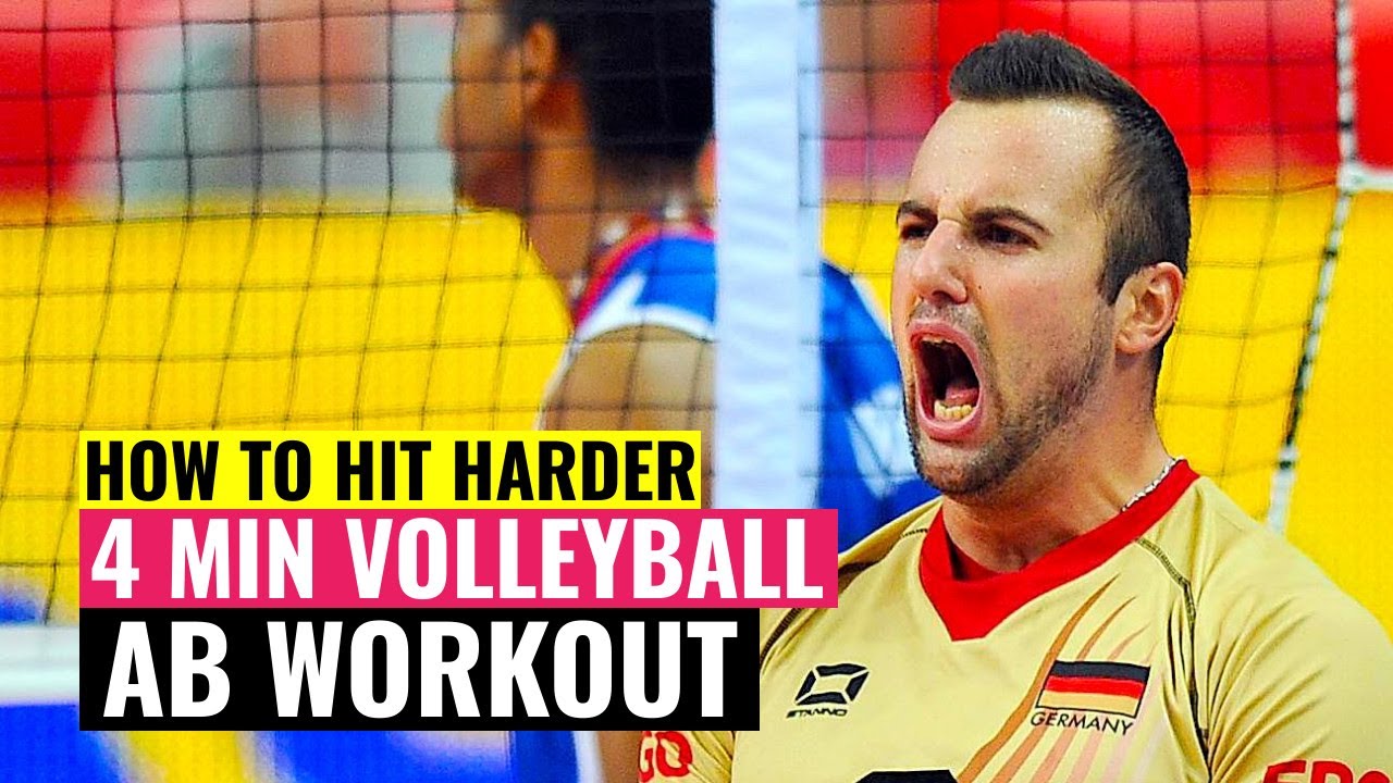 How to Hit Harder 4 MIN Volleyball AB Workout YouTube
