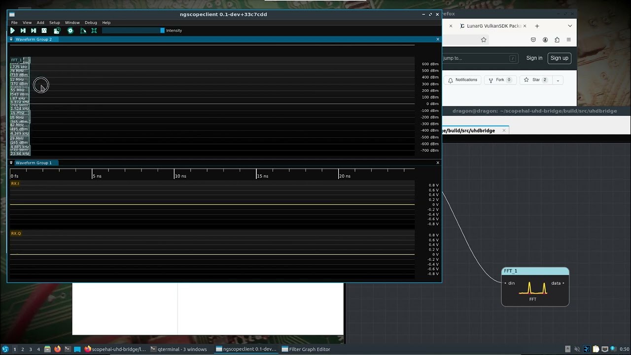 WarDragon Late Night NGScopeclient Initial Setup w/ UHD Bridge Test (B205mini) part 1