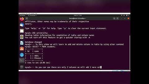 How to add and delete columns in table SQL