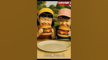 Squid Game AI Eat burger #squidgame #squidgame2 #Mukbang #short