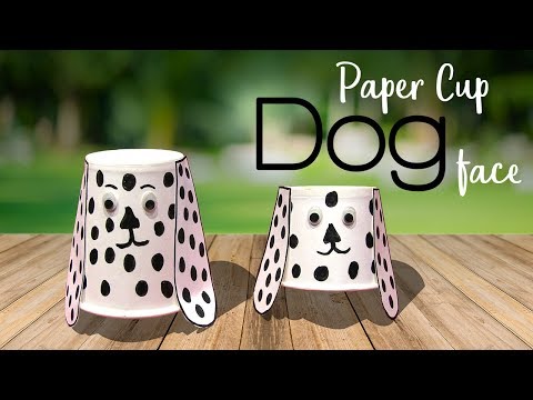 Paper Cup Dog Face 🐶 Craft Ideas With Paper Cup - DIY