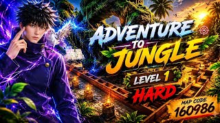 ADVENTURE TO JUNGLE LEVEL 1 HARD MAP CODE 160986   #parkourmap #parkour #wow 