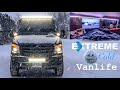 VANLIFE In Extreme COLD 🥶 - Installed 42 Inch TV - Dinner - Heater Problems