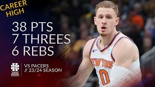 Donte DiVincenzo 38 pts 7 threes 6 rebs vs Pacers 23/24 season