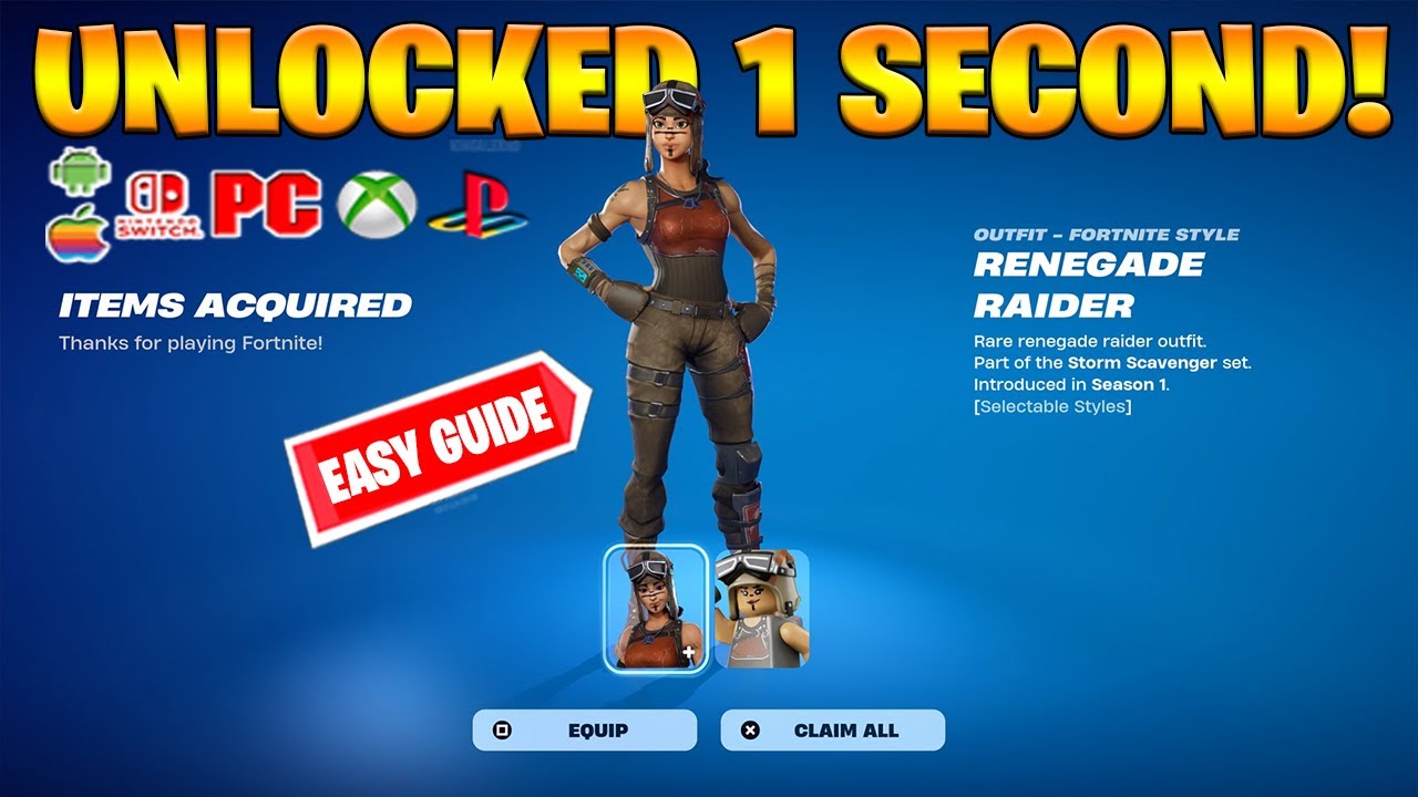 САМЫЙ БЫСТРЫЙ СПОСОБ ПОЛУЧИТЬ 1,5 МИЛЛИОНА ОПЫТА И ПОЛУЧИТЬ ПЕРСОНАЖА «РЕНЕГАД-РЕЙДЕР» БЕСПЛАТНО ...