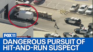 Police Chase Authorities In Pursuit Of Alleged Hit-And-Run Driver