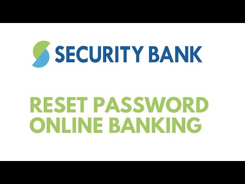 Security Bank: How to Reset Password | Recover Security Bank Online Banking Account
