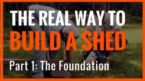 How to Build A Shed Yourself - Part 1 - Install The Shed Foundation