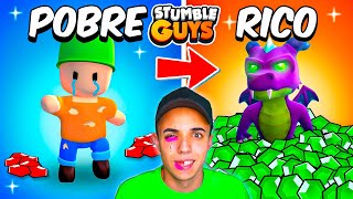 CUENTA de JUGADOR *POBRE vs RICO* en STUMBLE GUYS! 😱 *épico*