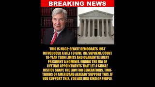 BREAKING: Senate Democrats just introduced a bill to end lifetime Supreme....