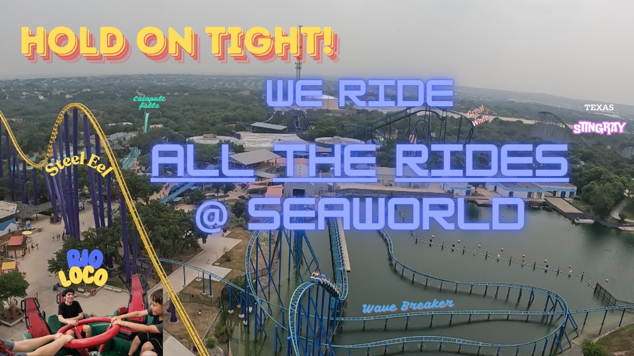 Все аттракционы в SeaWorld San Antonio!!