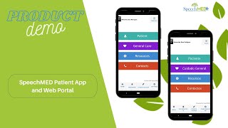 SpeechMED Demo  - Solo and Patient Portal