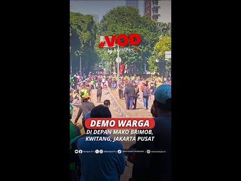Aksi Demonstrasi Memanas hingga Petang! Kobaran Api Membara di Tengah Ricuh Demo Mako Brimob
