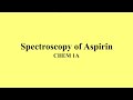 Spectroscopy of Aspirin Using Volumetric Techniques