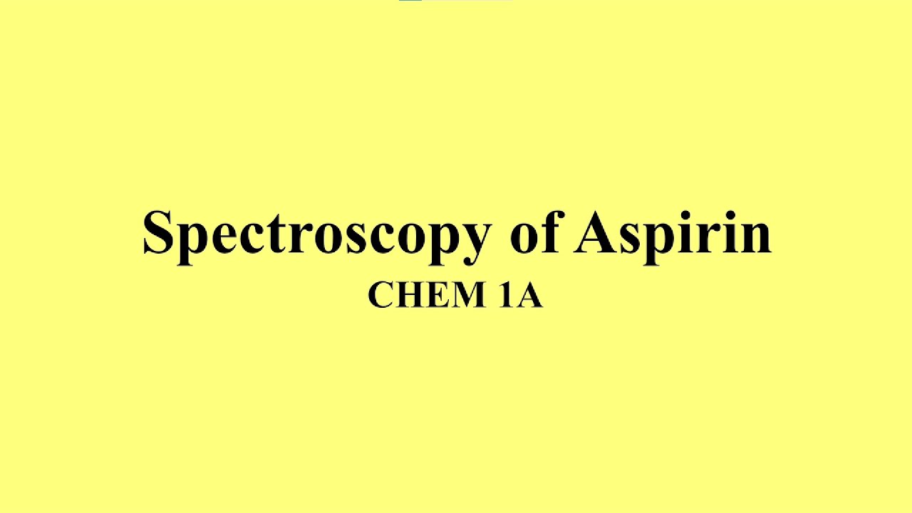 Spectroscopy of Aspirin Using Volumetric Techniques