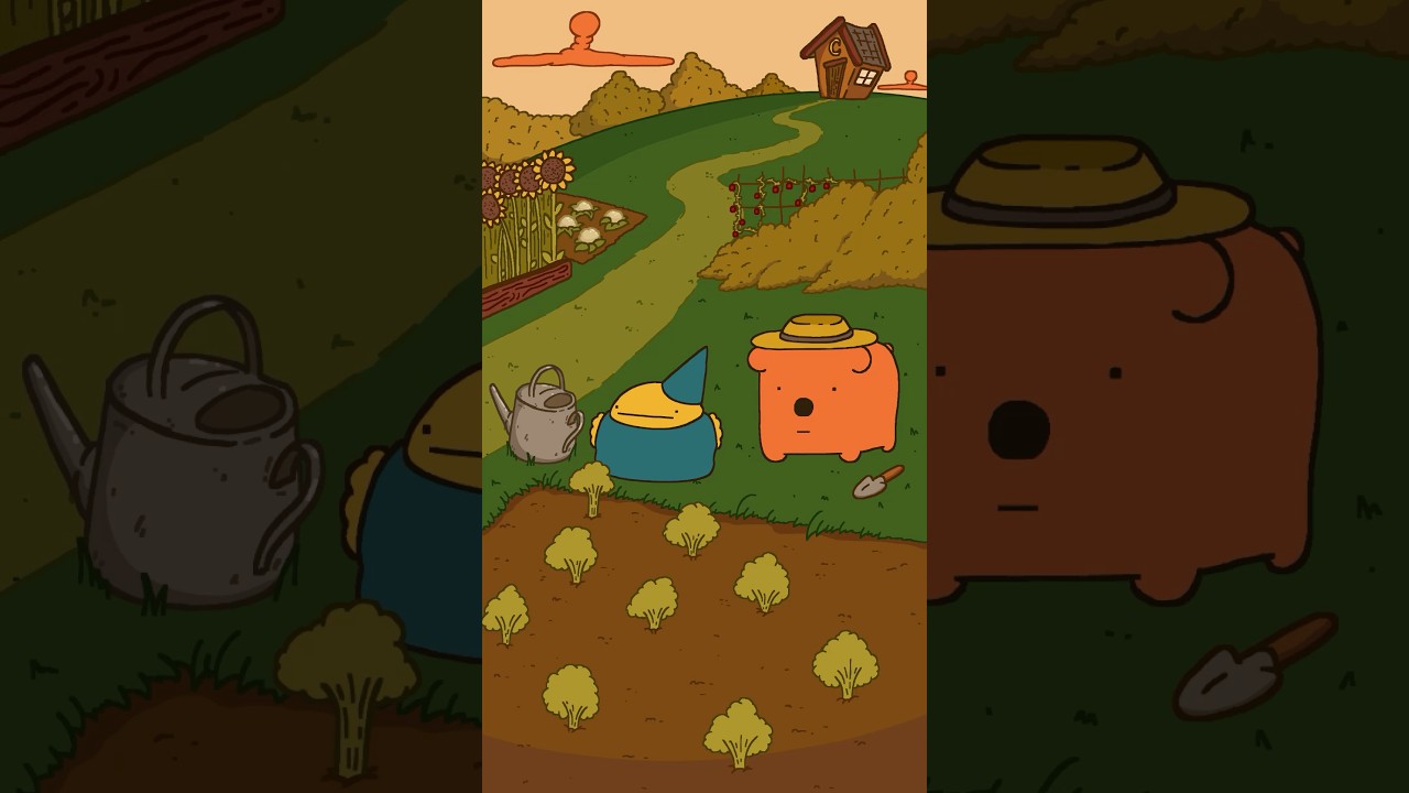 The joy of growing vegetables 🥕🪏 #animation
