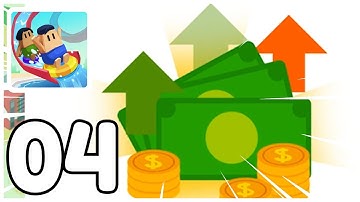 IDLE Aqua Park - Gameplay Walkthrough Part 04 - LEVEL UP to 19 (iOS, Android)