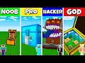 INSIDE CHEST HOUSE BASE BUILD CHALLENGE - Minecraft Battle NOOB vs PRO vs HACKER vs GOD / Animation