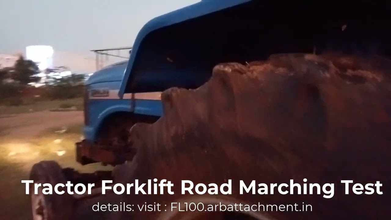 Tractor forklift road marching, 