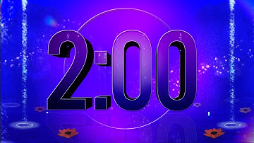 Escape to a Neon Oasis: 2 Minute Relaxing Countdown Timer with Water and Vibrant Colors