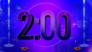 Escape to a Neon Oasis: 2 Minute Relaxing Countdown Timer with Water and Vibrant Colors