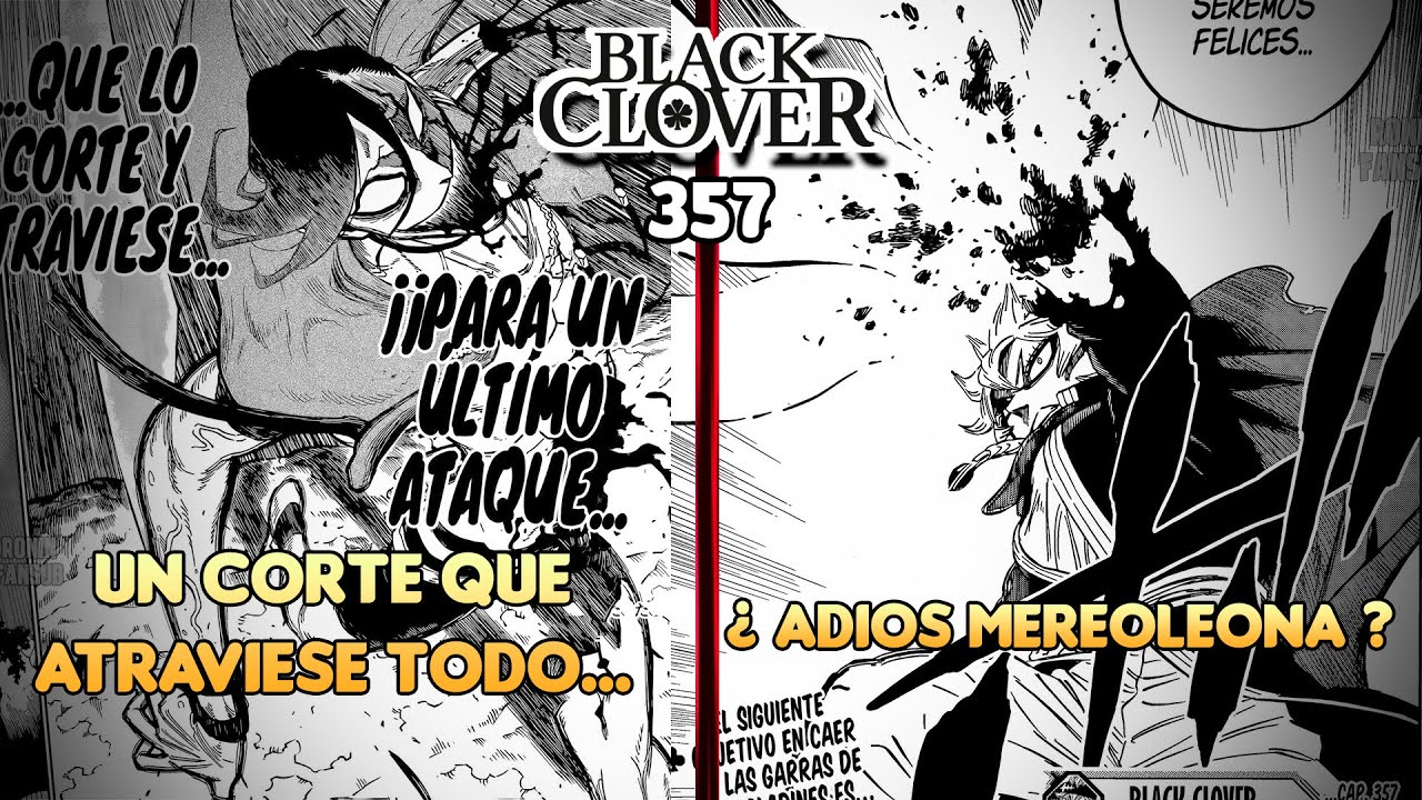 BLACK CLOVER 357 "Corte final" Adiós JACK | MEREOLEONA pierde un brazo
