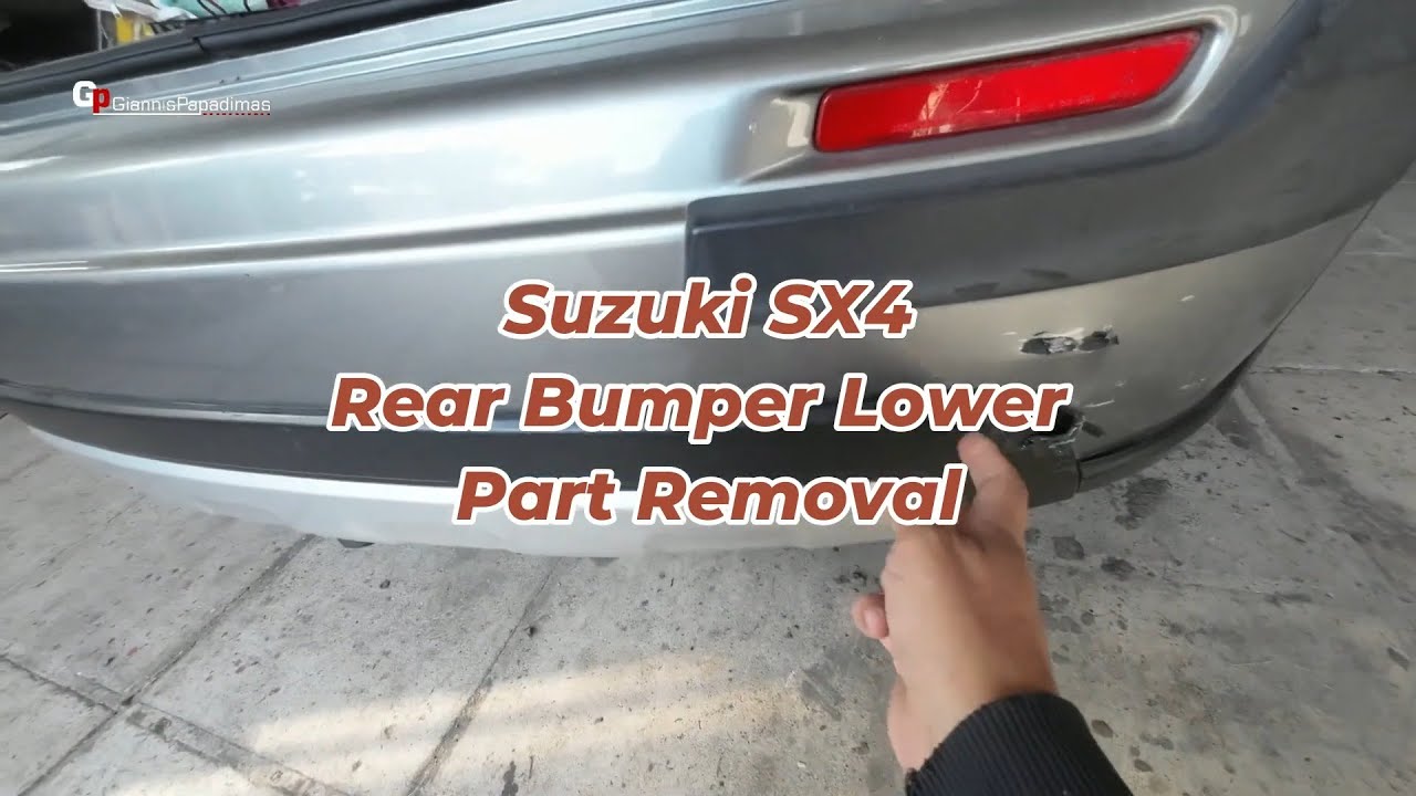 Suzuki SX4 Rear Bumper Lower Part Removal - YouTube