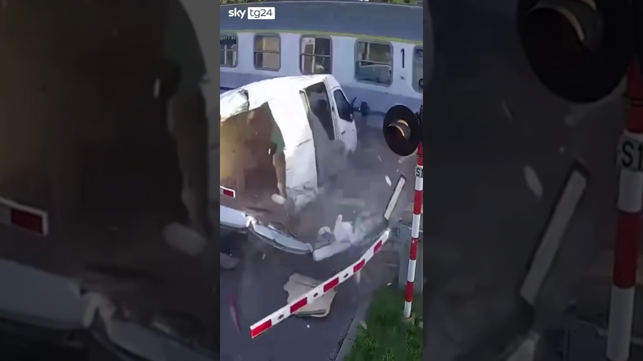 Dumb Driver Gets Hit by a TRAIN🚆🚂 #car #accident #train #crash