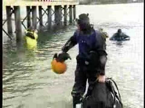 Carving pumpkins underwater helps train dive team