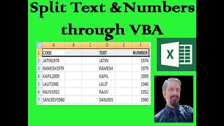 Split numbers and Text through VBA Coding