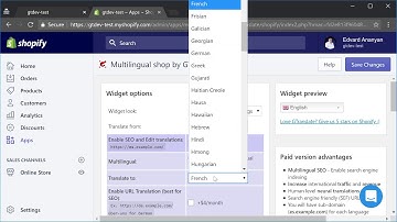 GTranslate paid version for Shopify
