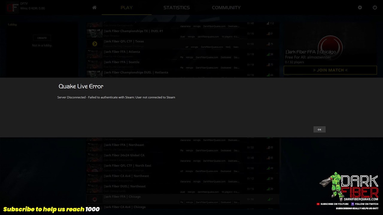Quake Live FFA @ Dark Fiber