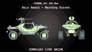 Cinema 4D/ 3DS Max | Halo Reach Warthog Turret Model Download