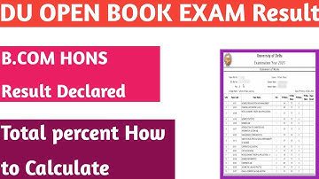 DU SOL OPEN BOOK EXAM 2020 Result Declared || B.COM HONS Result Declared || E.R , R.A , A.