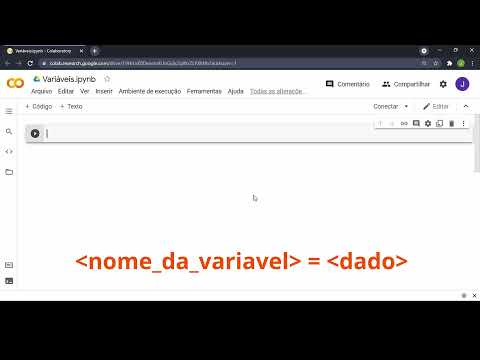 Capa de Python | Variáveis | Google Colab