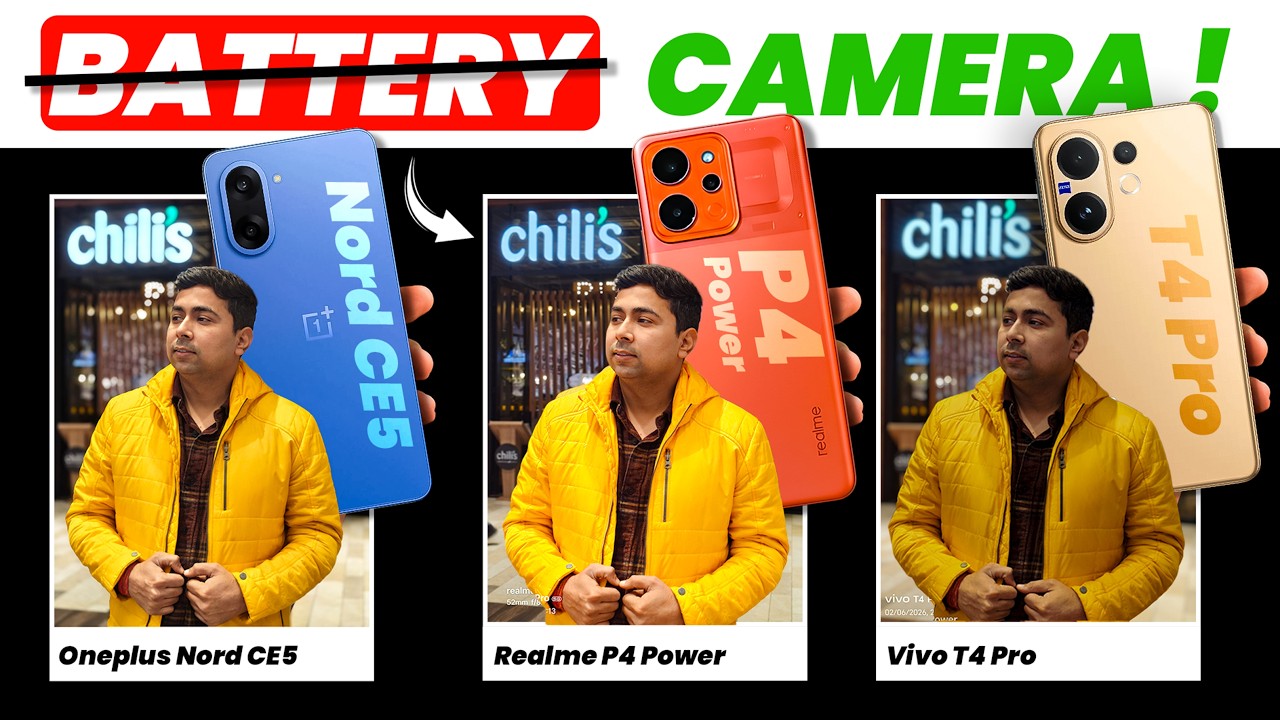realme P4 Power против OnePlus Nord CE 5 против vivo T4 Pro — забудьте о быстром разряде батареи ...