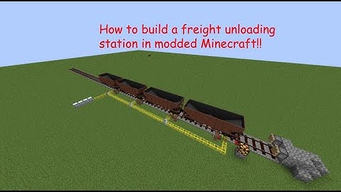 How to build a simple freight unloading station in modded Minecraft! (Immersive Railroading)