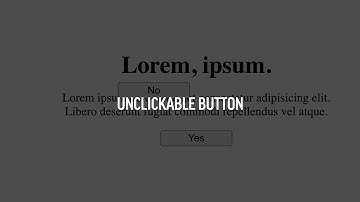 HTML Javascript CSS - Unclickable Button