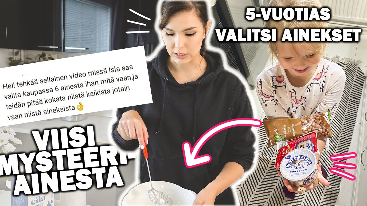 HAASTE: RUOKAA MYSTEERIAINEKSISTA - Lapsi valitsi ainekset, me tehtiin ruoka 😝