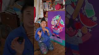 big paintings for a show in tokyo