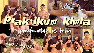 PRAKTIKUM KIMIA || 'Pembuatan Es Krim Berdasarkan Sifat Koligatif Larutan Kelompok 5 XII MIPA 7'
