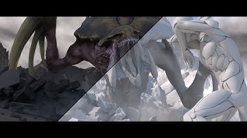 Hydralisk | Houdini Rbd, Vellum, Pops and Pyro simulation.