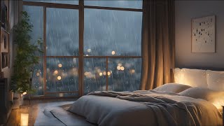 Sleep Deeper With The Sound of Rain and Thunder on the Bedroom Window, Natural Relaxing Sounds